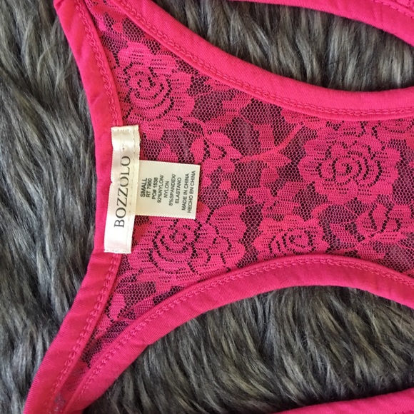 Pink with lace crop top❤️BOGO❤️ - Picture 2 of 3